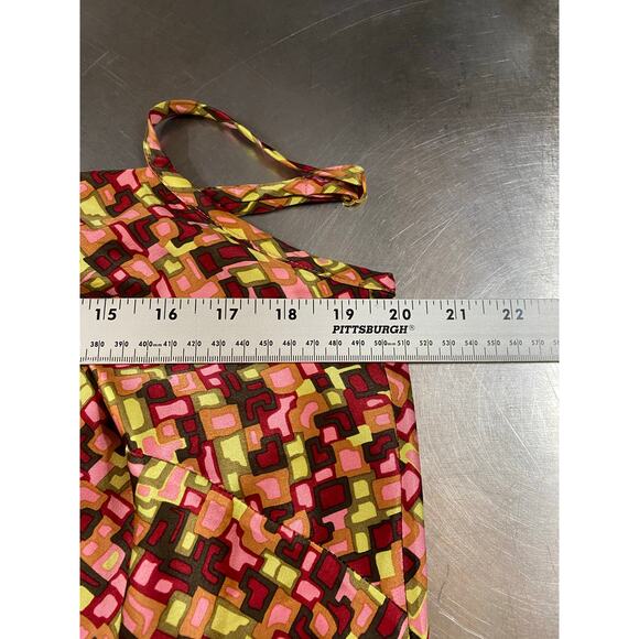 Emme Y2K 100% Silk Colorful Geo Print Going Out Clubbing Cami 14 - Picture 6 of 7